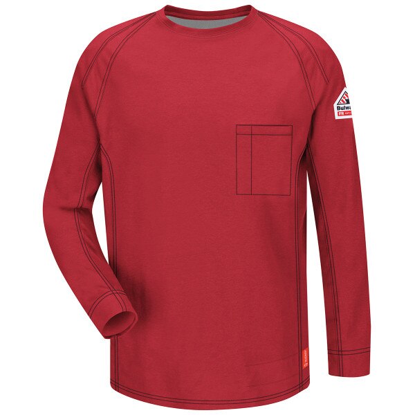 iQ Series Comfort Knit Men's FR Long Sleeve T-Shirt in Red